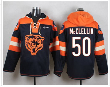 Nike Chicago Bears #50 Shea McClellin Navy Blue Player Pullover NFL Hoodie