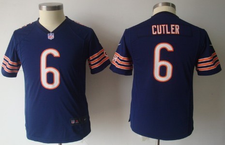 Nike Chicago Bears #6 Jay Cutler Blue Game Kids Stitched Jersey
