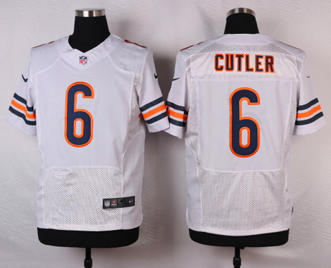 Nike Chicago Bears #6 Jay Cutler White Elite Stitched Jersey