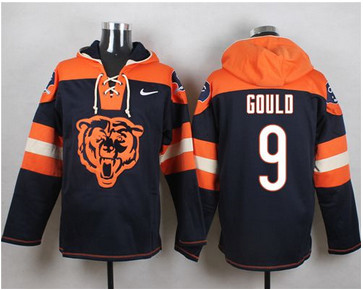Nike Chicago Bears #9 Robbie Gould Navy Blue Player Pullover NFL Hoodie