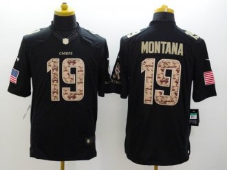 Nike Chief #19 Montana Black NFL Limited Salute to Service Jersey
