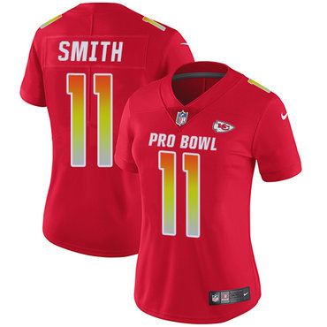Nike Chiefs #11 Alex Smith Red Women's Stitched NFL Limited AFC 2018 Pro Bowl Jersey$199.99$21.50