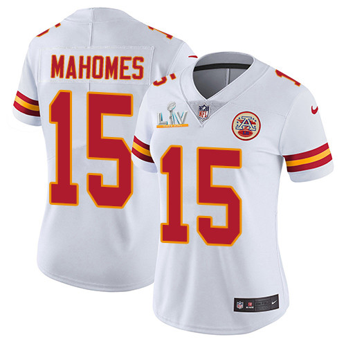 Nike Chiefs #15 Patrick Mahomes White Women's Super Bowl LV Bound Stitched NFL Vapor Untouchable Limited Jersey