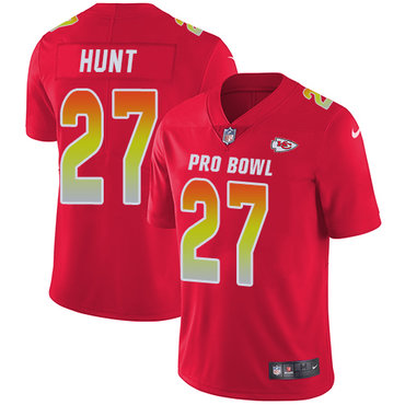 Nike Chiefs #27 Kareem Hunt Red Youth Stitched NFL Limited AFC 2018 Pro Bowl Jersey
