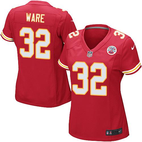 Nike Chiefs #32 Spencer Ware Red Team Color Women's Stitched NFL Elite Jersey