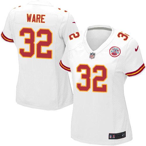 Nike Chiefs #32 Spencer Ware White Women's Stitched NFL Elite Jersey