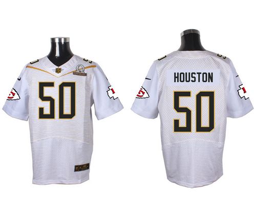 Nike Chiefs #50 Justin Houston White 2016 Pro Bowl Men's Stitched NFL Elite Jersey