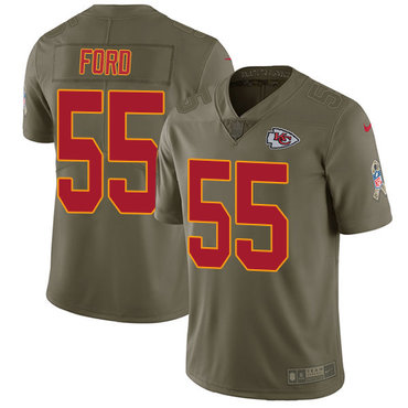 Nike Chiefs #55 Dee Ford Olive Men's Stitched NFL Limited 2017 Salute to Service Jersey