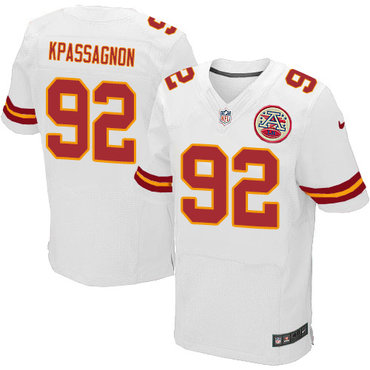 Nike Chiefs #92 Tanoh Kpassagnon White Men's Stitched NFL Elite Jersey