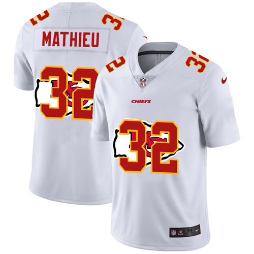 Nike Chiefs 32 Tyrann Mathieu White Shadow Logo Limited Jersey