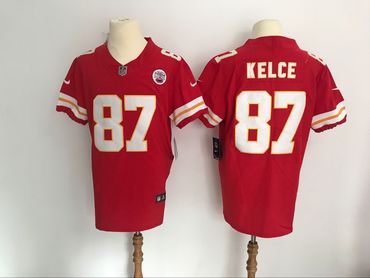 Nike Chiefs 87 Travis Kelce Red Vapor Untouchable Player Elite Jersey 