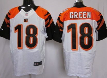 Nike Cincinnati Bengals #18 A. J. Green White Elite Stitched Jersey