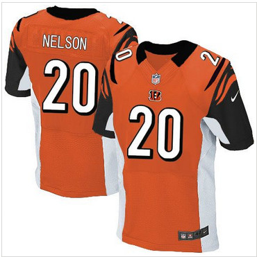 Nike Cincinnati Bengals #20 Reggie Nelson Orange Alternate Men's Stitched NFL Elite Jersey