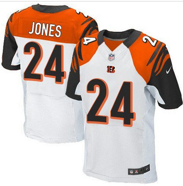 Nike Cincinnati Bengals #24 Adam Jones White Men's Stitched NFL Elite Jersey