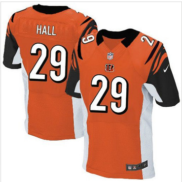 Nike Cincinnati Bengals #29 Leon Hall Orange Alternate Men's Stitched NFL Elite Jersey