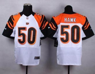 Nike Cincinnati Bengals #50 A.J. Hawk White Men's Stitched NFL Elite Jersey