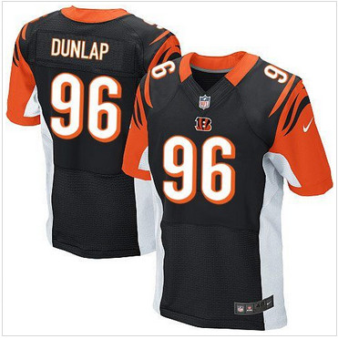Nike Cincinnati Bengals #96 Carlos Dunlap Black Team Color Men's Stitched NFL Elite Jersey