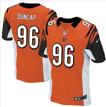 Nike Cincinnati Bengals #96 Carlos Dunlap Orange Alternate Men's Stitched NFL Elite Jersey