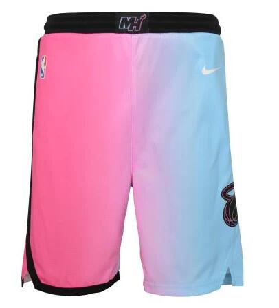 Nike City Edition Swingman Kids Short Miami Heat Pink Blue