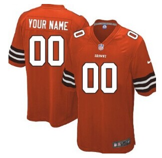 Nike Cleveland Browns Customized Orange Game Jersey