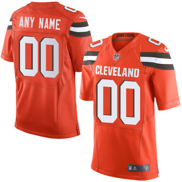 Nike Cleveland Browns Elite Orange Alternate Men's Jersey NFL  Customized jerseys