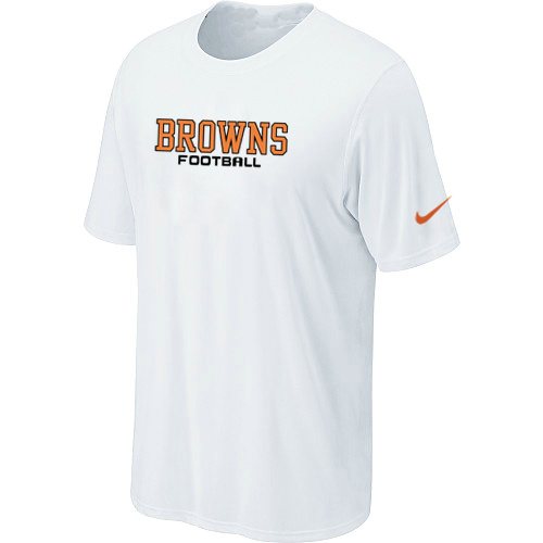 NEW Cleveland Browns Sideline Legend Authentic Font Dri-fit T-Shirt White