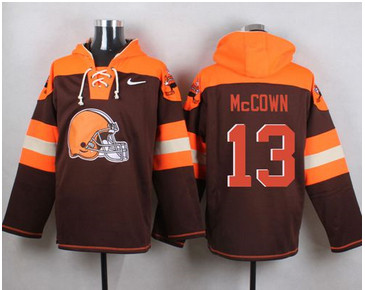 Nike Cleverland Browns #13 Josh McCown Brown Player Pullover NFL Hoodie