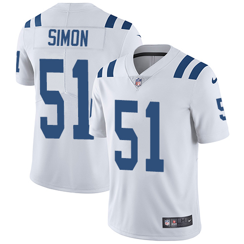 Nike Colts #51 John Simon White Youth Stitched NFL Vapor Untouchable Limited Jersey