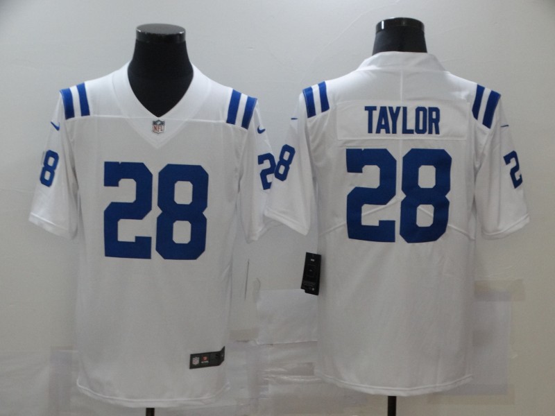 Nike Colts 28 Jonathan Taylor White Vapor Untouchable Limited Jersey