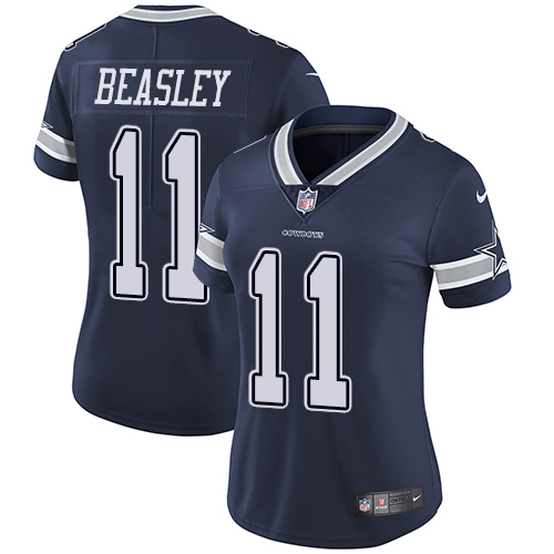Nike Cowboys #11 Cole Beasley Navy Blue Team Color Women's Stitched NFL Vapor Untouchable Limited Jersey