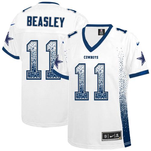 Nike Cowboys #11 Cole Beasley White Women's Stitched NFL Elite Drift Fashion Jersey