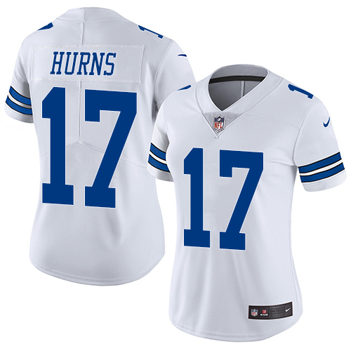 Nike Cowboys #17 Allen Hurns White Women's Stitched NFL Vapor Untouchable Limited Jersey