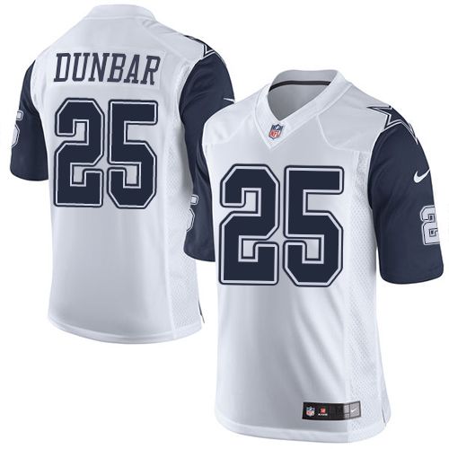 Nike Cowboys #25 Lance Dunbar White Men's Stitched NFL Limited rush jerseys