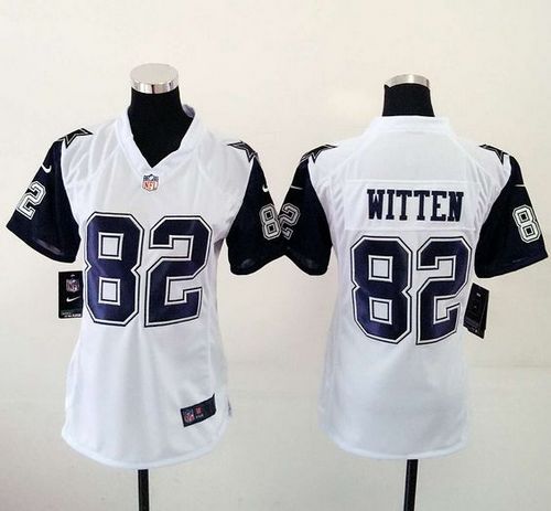 Nike Cowboys #82 Jason Witten White Women's Stitched NFL Elite Rush Jersey