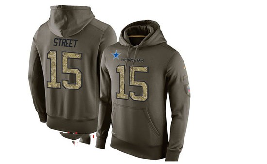 Nike Cowboys 15 Devin Street Olive Green Salute To Service Pullover Hoodie