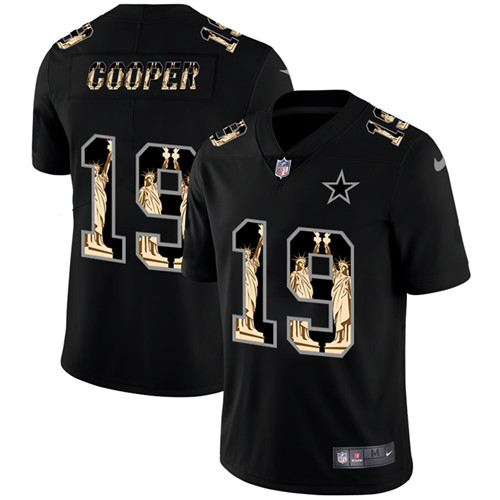 Nike Cowboys 19 Amari Cooper Black Statue Of Liberty Limited Jersey