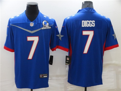 Nike Cowboys 7 Trevon Diggs Blue 2022 NFC Pro Bowl Limited Jersey