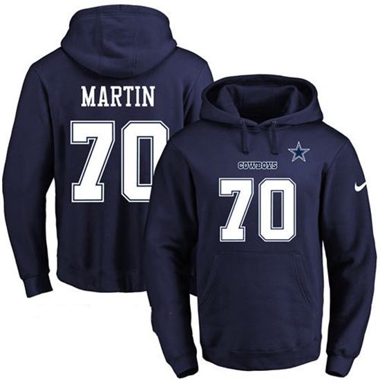 Nike Cowboys 70 Zack Martin Navy Men's Pullover Hoodie