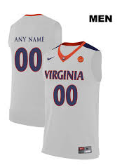 Nike Customize Mens White Virginia Cavaliers College Basketball Jersey