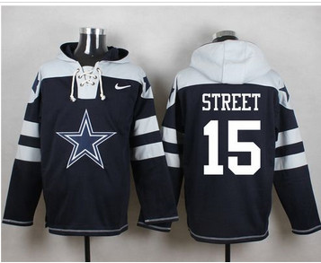 Nike Dallas Cowboys #15 Devin Street Navy Blue Player Pullover NFL Hoodie
