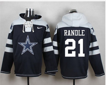 Nike Dallas Cowboys #21 Joseph Randle Navy Blue Player Pullover NFL Hoodie
