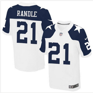 Nike Dallas Cowboys #21 Joseph Randle White Thanksgiving Throwback Men's Stitched NFL Elite Jersey