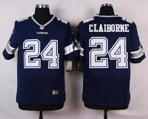 Nike Dallas Cowboys #24 Morris Claiborne Blue Elite Style Stitched Jersey