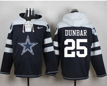 Nike Dallas Cowboys #25 Lance Dunbar Navy Blue Player Pullover NFL Hoodie
