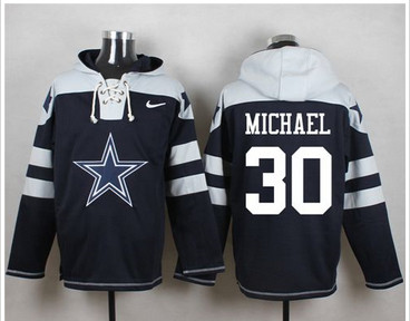 Nike Dallas Cowboys #30 Christine Michael Navy Blue Player Pullover NFL Hoodie