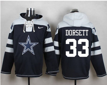 Nike Dallas Cowboys #33 Tony Dorsett Navy Blue Player Pullover NFL Hoodie