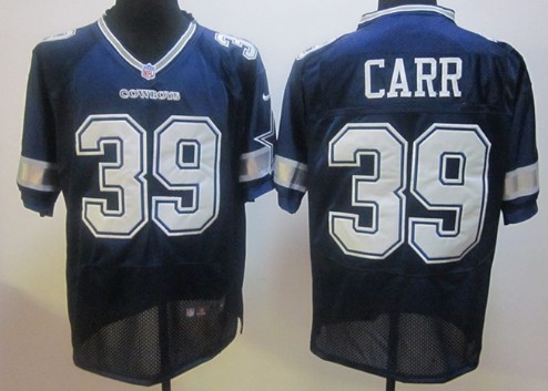 Nike Dallas Cowboys #39 Brandon Carr Blue Elite Style Stitched Jersey
