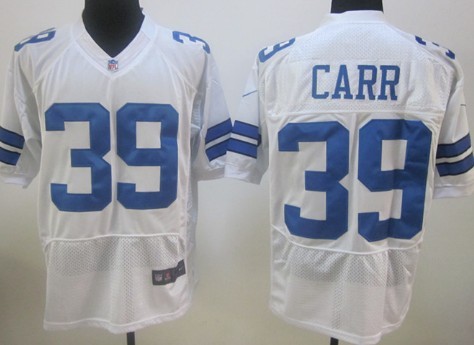 Nike Dallas Cowboys #39 Brandon Carr White Elite Style Stitched Jersey