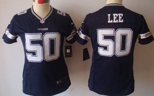 Nike Dallas Cowboys #50 Sean Lee Blue Limited Womens Stitched Jersey