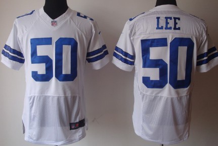 Nike Dallas Cowboys #50 Sean Lee White Elite Style Stitched Jersey